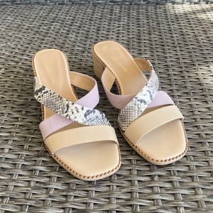 NWOT Anthropologie heel block sandals in Size 8.5